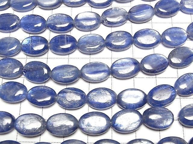 Kyanit AA++ Oval 14x10x4mm halbe oder 1Strang Perlen (ca. 15 Zoll/36 cm)