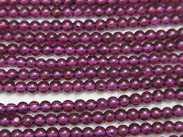 Indien Granat AAA Runde 3mm 1 Strang Perlen (ca. 37 cm/15 Zoll)