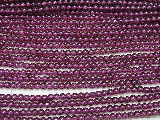 Indien Granat AAA Runde 3mm 1 Strang Perlen (ca. 37 cm/15 Zoll)