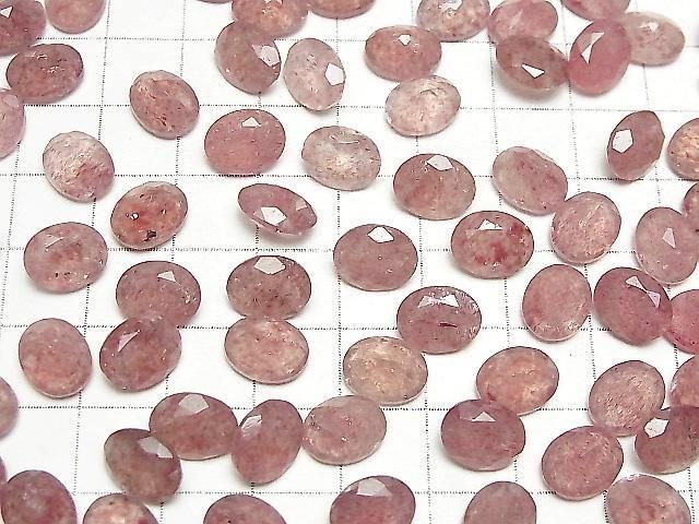 Hochwertiger rosa Epidot AAA loser Stein ovaler facettierter 10x8mm 3 Stück