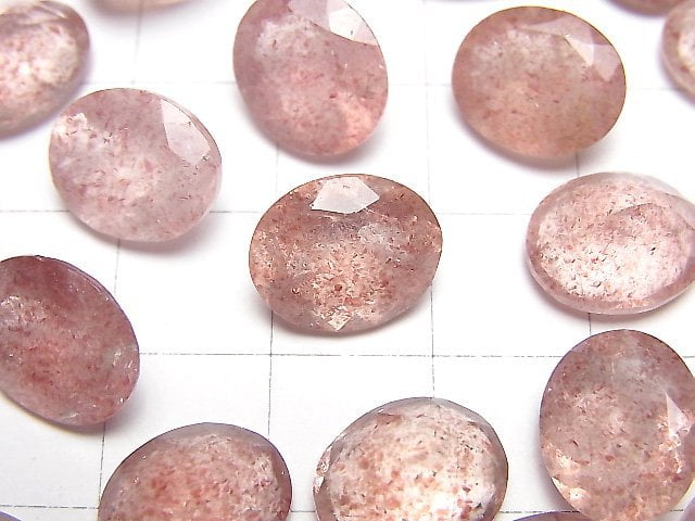 Hochwertiger rosa Epidot AAA unbohrter ovaler facettierter 12x10mm 4 Stück