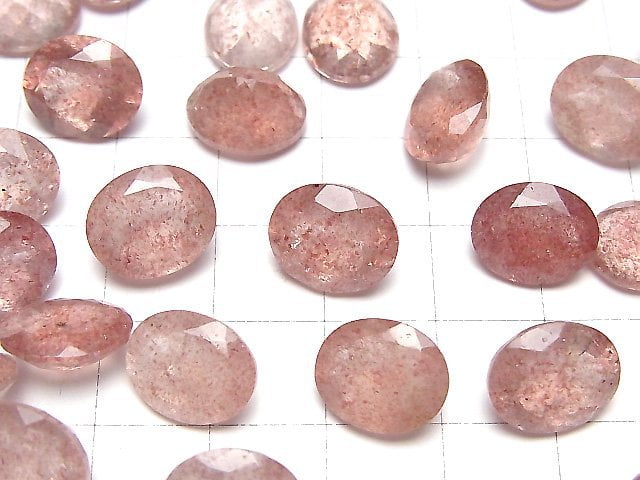 Hochwertiger rosa Epidot AAA unbohrter ovaler facettierter 12x10mm 4 Stück