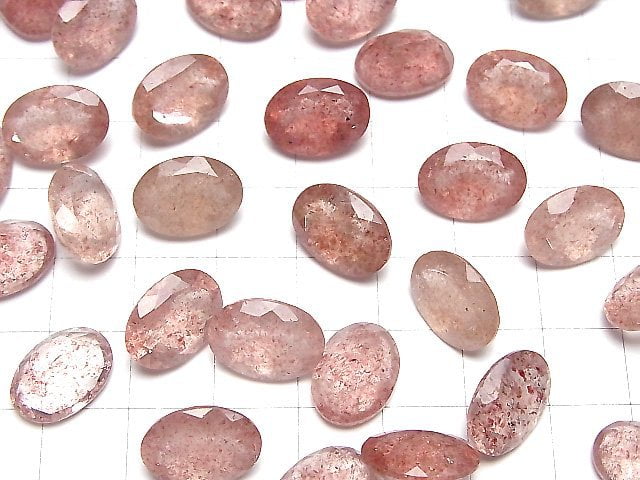 Hochwertiger rosa Epidot AAA unbohrter ovaler facettierter 14x10mm 3 Stück