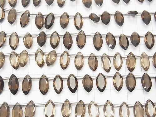 1 Strang 15,99 $! Hochwertiger rauchiger Quarz AAA Marquise facettiert 12x6mm 1 Strang Perlen (18 Stück)