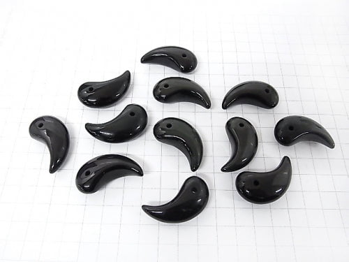 Regenbogen-Obsidian AAA Komma-förmige Perle 35x18mm 2Stücke