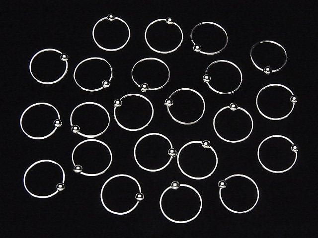 Silver 925 Round Hoop Earrings, 12mm, 1 pair