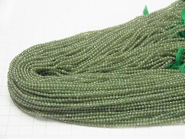 Hohe Qualität! Grüner Apatit AAA facettiert Rund 2,5mm 1Strang Perlen (ca. 13 Zoll / 31 cm)