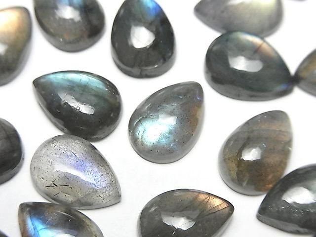 Labradorit AA++ Birnenform Cabochon 14x10mm 3Stücke