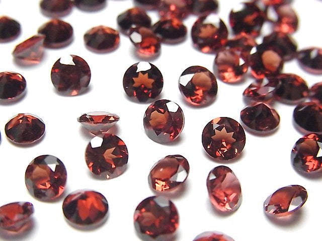 Hochwertiger Mosambik Granat AAA Lose Stein Runde Facettierte 5x5mm 5Stücke