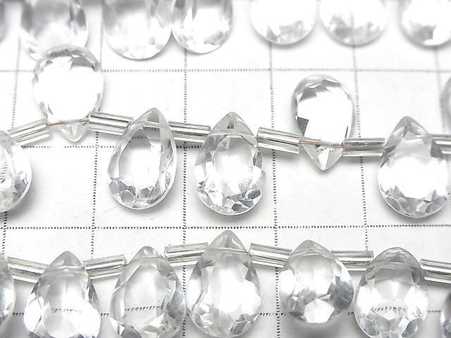 Hochwertiger Kristall AAA Birnenform facettiert 12x8mm halb oder 1Strang Perlen (18Stück)