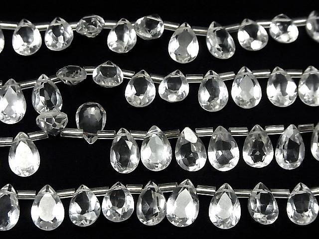 Hochwertiger Kristall AAA Birnenform facettiert 12x8mm halb oder 1Strang Perlen (18Stück)