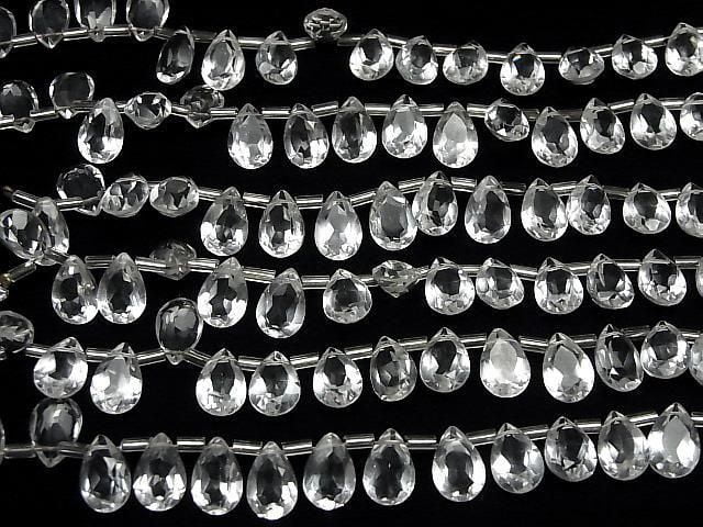 Hochwertiger Kristall AAA Birnenform facettiert 12x8mm halb oder 1Strang Perlen (18Stück)