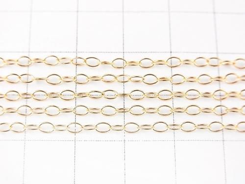 14KGF 橢圓鍊 3x2mm 10公分