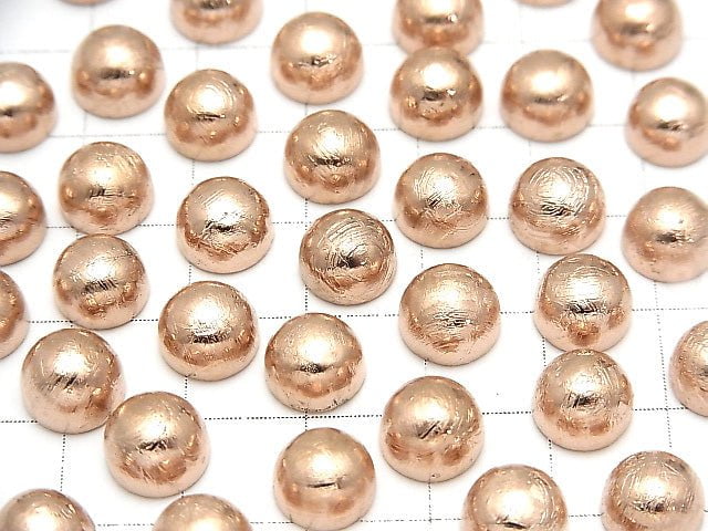 Meteoriten (Muonionalusta) runder Cabochon 8x8mm Roségold 1 Stück
