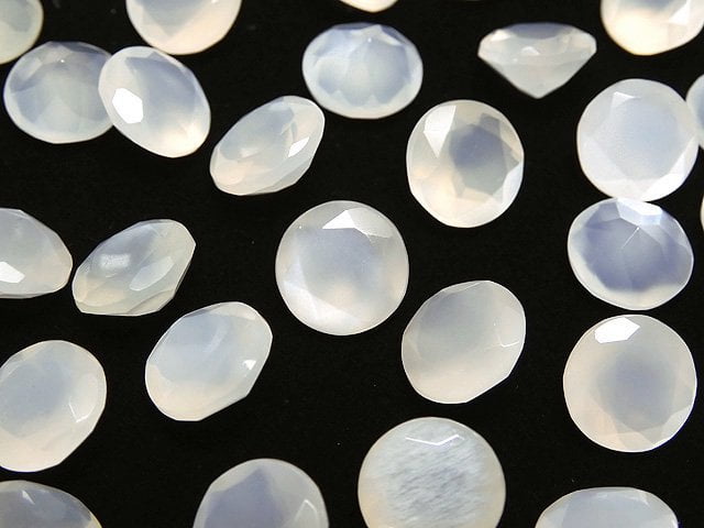 Hochwertiger weißer Mondstein AAA lose Steine rund facettiert 8x8mm 5 Stück