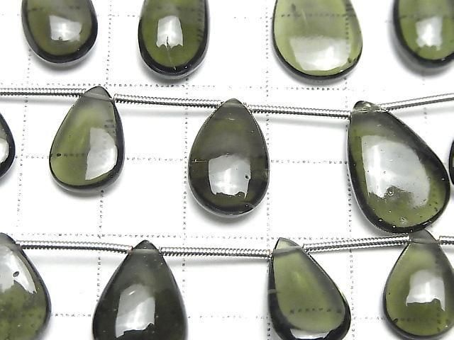 高品質捷克隕石 AAA 梨形 (光滑) 一串珠子 (9顆)