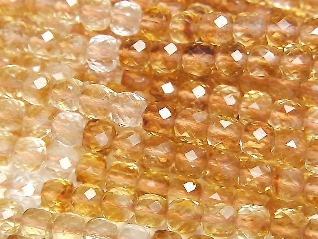 Hochwertig! Citrin AA++ Würfelform 4,5x4,5x4,5mm halb oder 1Strang Perlen (ca. 15Zoll/37cm)