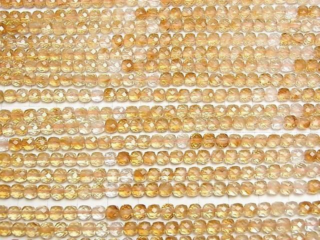 Hochwertig! Citrin AA++ Würfelform 4,5x4,5x4,5mm halb oder 1Strang Perlen (ca. 15Zoll/37cm)