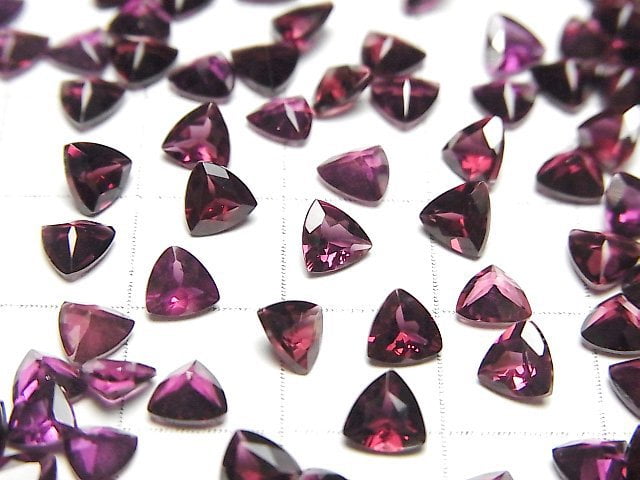 Hochwertiger Rhodolith Granat AAA Lose Steine Dreieck Facettiert 5x5mm 5 Stück