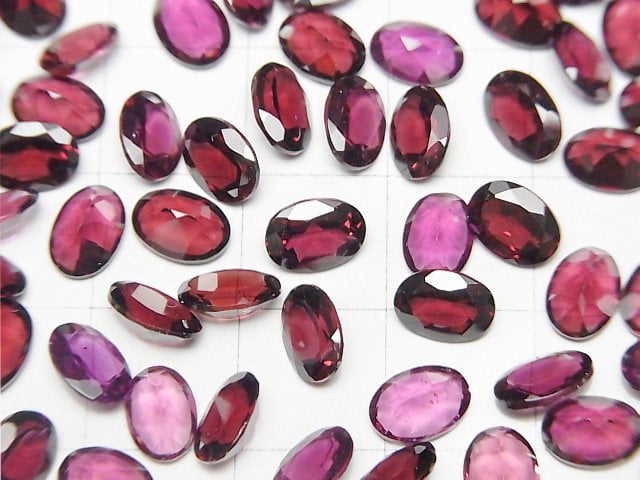 Hochwertiger Rhodolith Granat AAA Lose Steine Oval Facettiert 7x5mm 4 Stück