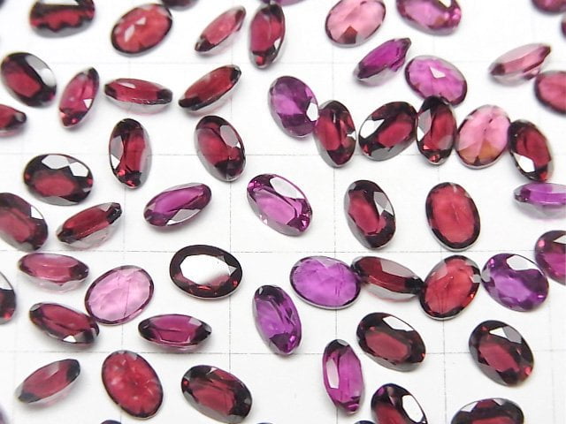 Hochwertiger Rhodolith Granat AAA Lose Steine Oval Facettiert 7x5mm 4 Stück