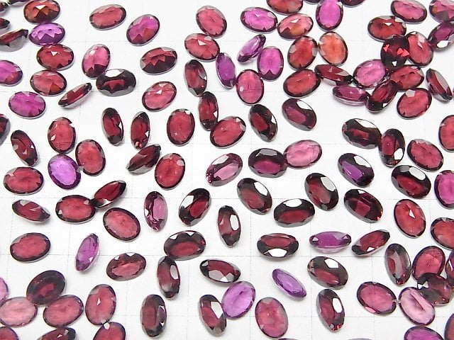Hochwertiger Rhodolith Granat AAA Lose Steine Oval Facettiert 7x5mm 4 Stück