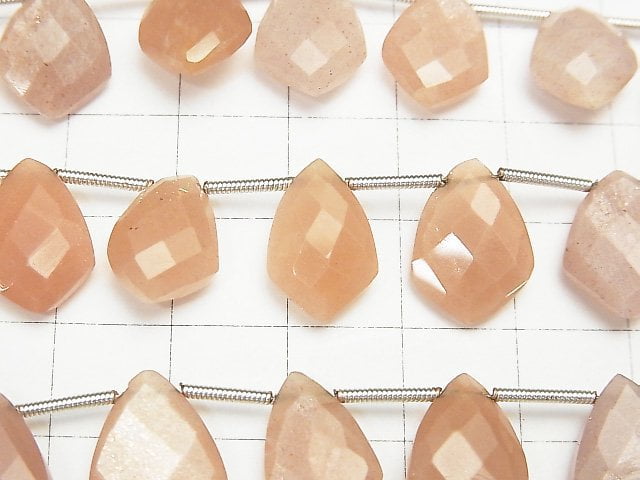 Oranger Mondstein AA++ facettierte Marquise 1strang Perlen (16 Stück)