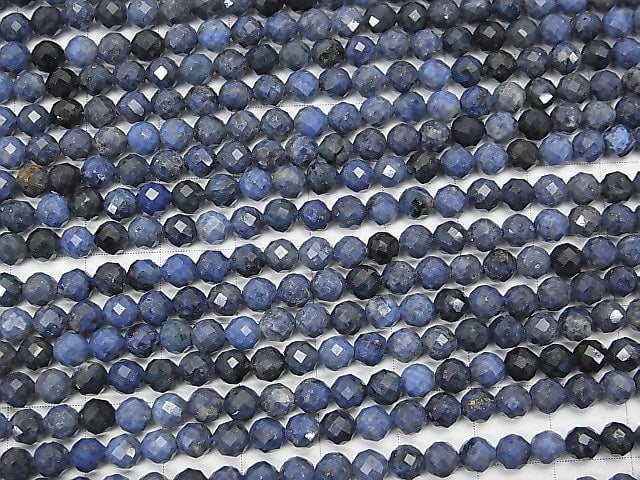 Hohe Qualität! 1Strang 6,79 $! Dumortierit 32Facettiert Rund 4mm 1Strang Perlen (ca. 15 Zoll / 37 cm)