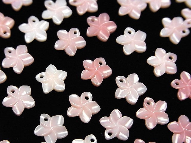 Königin Conch Muschel AAA Blumen Schnitzerei 8mm Oberloch 2Stück