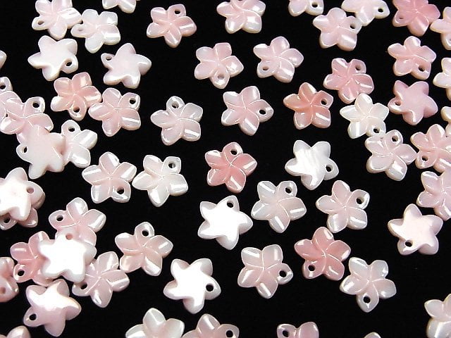 Königin Conch Muschel AAA Blumen Schnitzerei 8mm Oberloch 2Stück