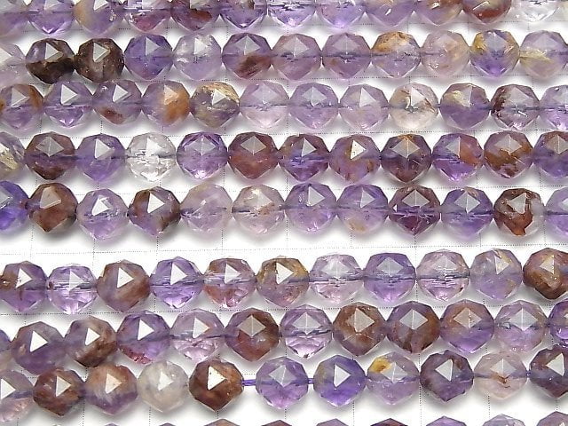 Hochwertig! Garten-Amethyst AAA- Stern-facettierte Runde 8mm halbe oder 1strang Perlen (ca. 15 Zoll/36 cm)
