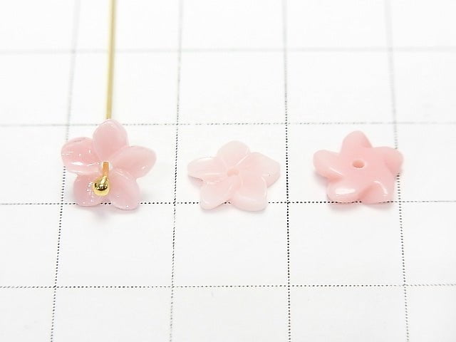 Königin Conch-Schale AAA Blumen-Schnitzerei 8mm Mittelbohrung 2 Stück