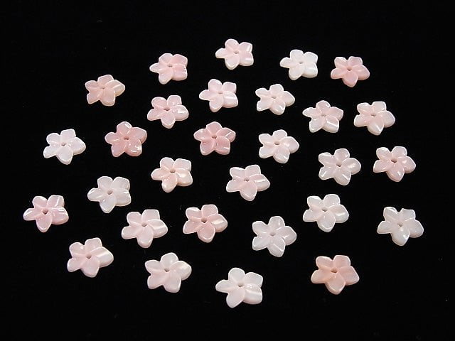 Königin Conch-Schale AAA Blumen-Schnitzerei 8mm Mittelbohrung 2 Stück