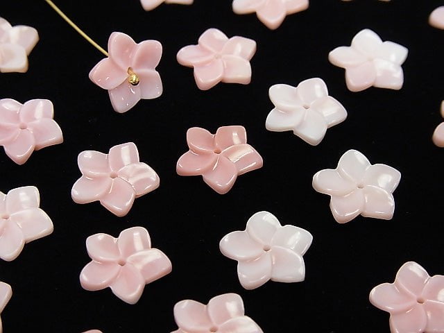 Königin Conch-Schale AAA Blumen-Schnitzerei 12mm Mittelbohrung 2 Stück
