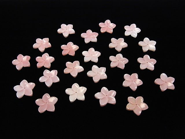 Königin Conch-Schale AAA Blumen-Schnitzerei 15mm Mittelbohrung 2 Stück