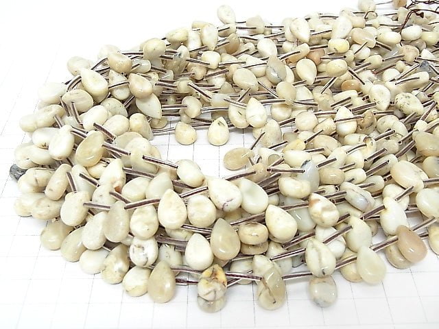 1strand $11.79! African Opal Pear shape (Smooth) 12x8x5mm 1strand beads (aprx.15inch/36cm)