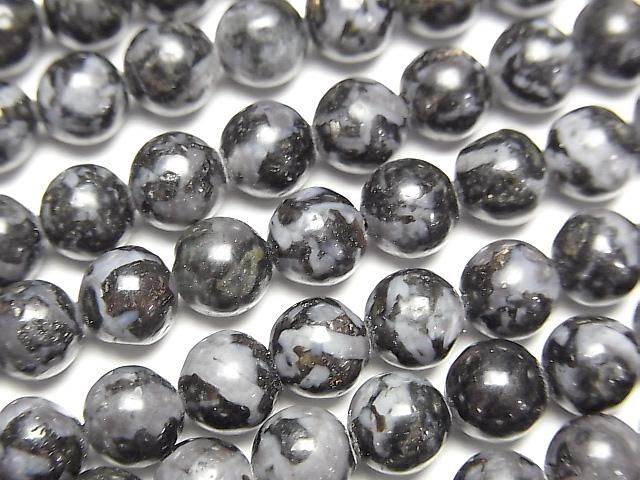 Madagaskar Indigo Gabbro Runde 6mm 1strang Perlen (ca. 15 Zoll/37 cm)