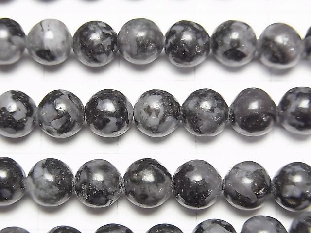 Madagaskar Indigo Gabbro Runde 6mm 1strang Perlen (ca. 15 Zoll/37 cm)