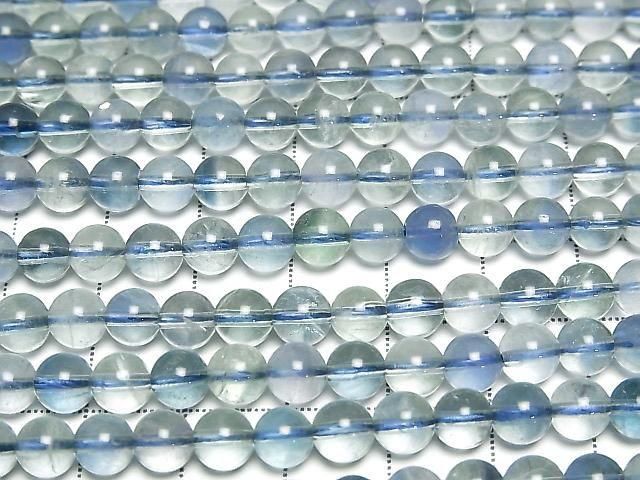 藍綠螢石 AAA 圓珠 6mm 半串或一串 (約 15 英吋/36 公分)