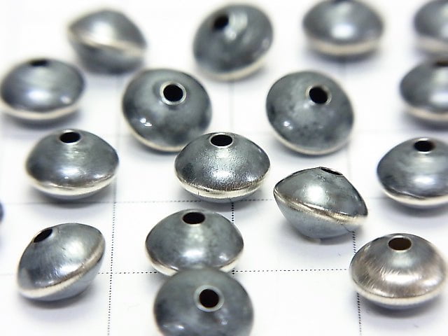 Silver925 Navajo Pearl Soroban (Rondelle) 8x5mm 4pcs