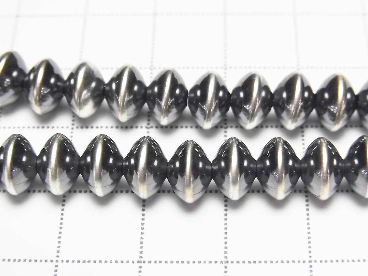 925 純銀 Navajo Pearl 算珠 (圓珠) 8x5mm 2顆