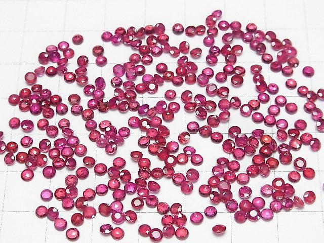 Hohe Qualität Rubin AAA+ Lose Stein Rund Facettiert 3x3mm 1 Stück