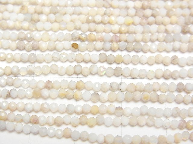 Hochwertig! Australischer Edelopal AA+ facettierter runder 2mm halbe oder 1 Strang Perlen (ca. 15 Zoll / 38 cm)