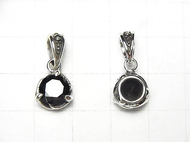 Silver925 Cubic Zirconia Pendant 10x10x6mm 1pc