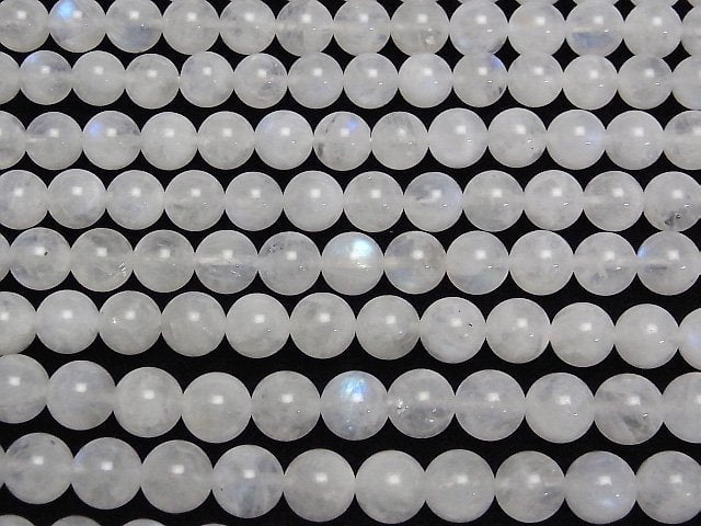 Regenbogen-Mondstein AA+ Rund 8mm halbe oder 1Strang Perlen (ca. 15 Zoll/37 cm)