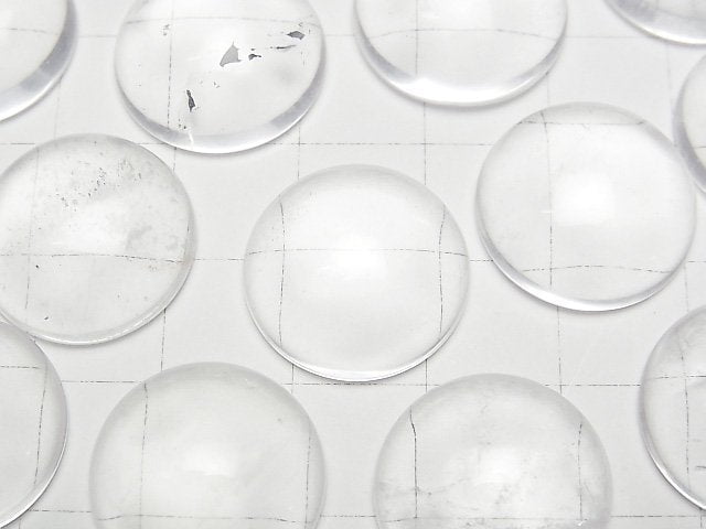 Kristall AA++ Rund Cabochon 18x18mm 2 Stück