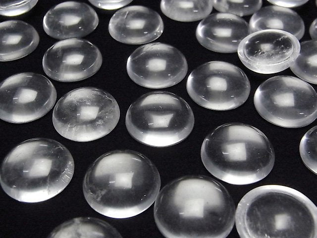 Kristall AA++ Rund Cabochon 18x18mm 2 Stück