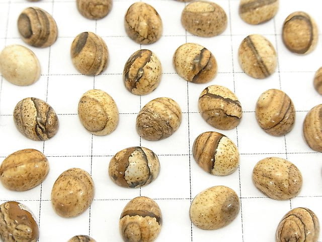 Bild-Jaspis ovaler Cabochon 10x8mm 2 Stück 1,79 $!