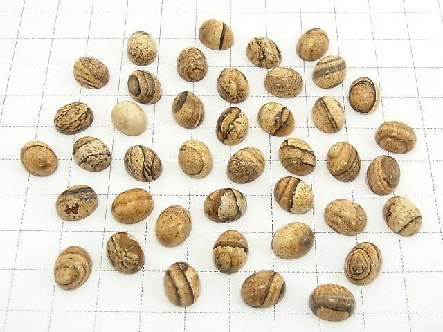 Bild-Jaspis ovaler Cabochon 10x8mm 2 Stück 1,79 $!