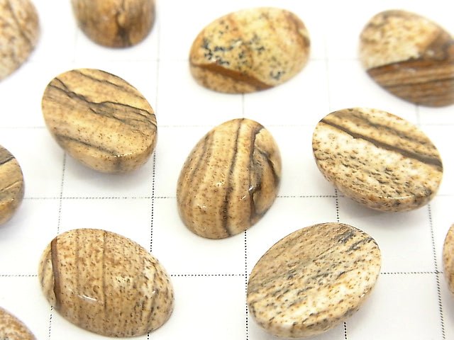 Bild-Jaspis ovaler Cabochon 14x10mm 2 Stück 2,79 $!